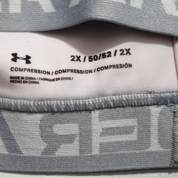 Under Armour Compression Ladies Size 2X Lilac w/ Grey Band Sports Bra - Picture 3 of 7